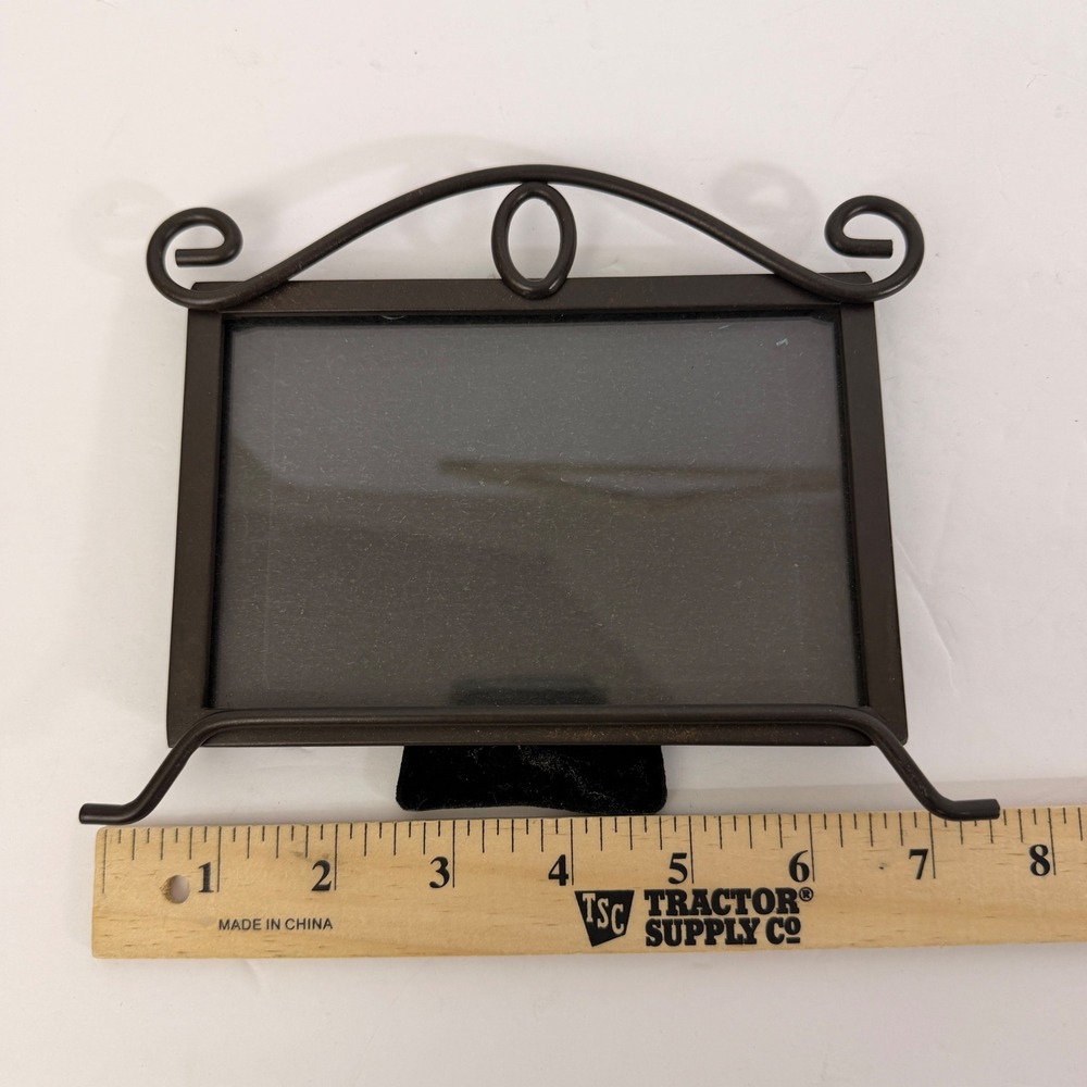 Fetco Home Decor 4x6 Picture Frame Bronze Metal Scroll Tabletop Easel - Picture 5 of 6